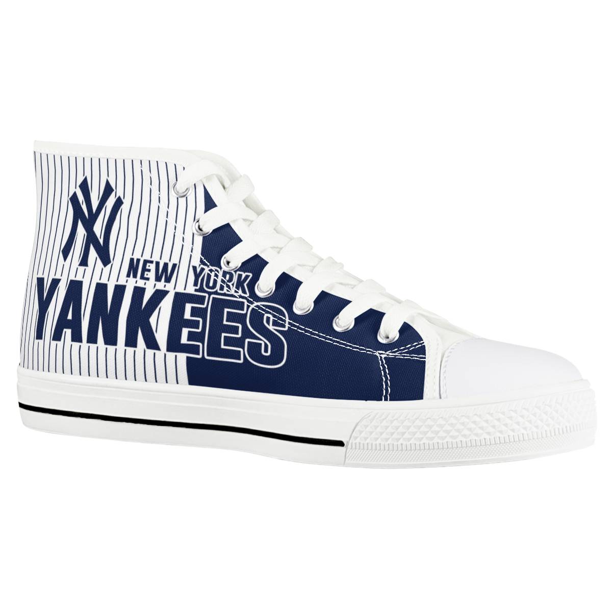 Men's New York Yankees High Top Canvas Sneakers 004